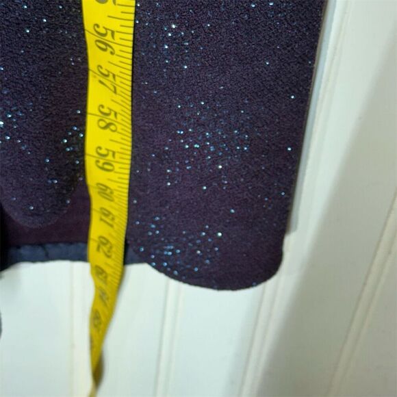 Vintage Scott McClintock Millennium 2000 Navy Blue Sparkle Halter Gown Sz 8 USA - Picture 11 of 11